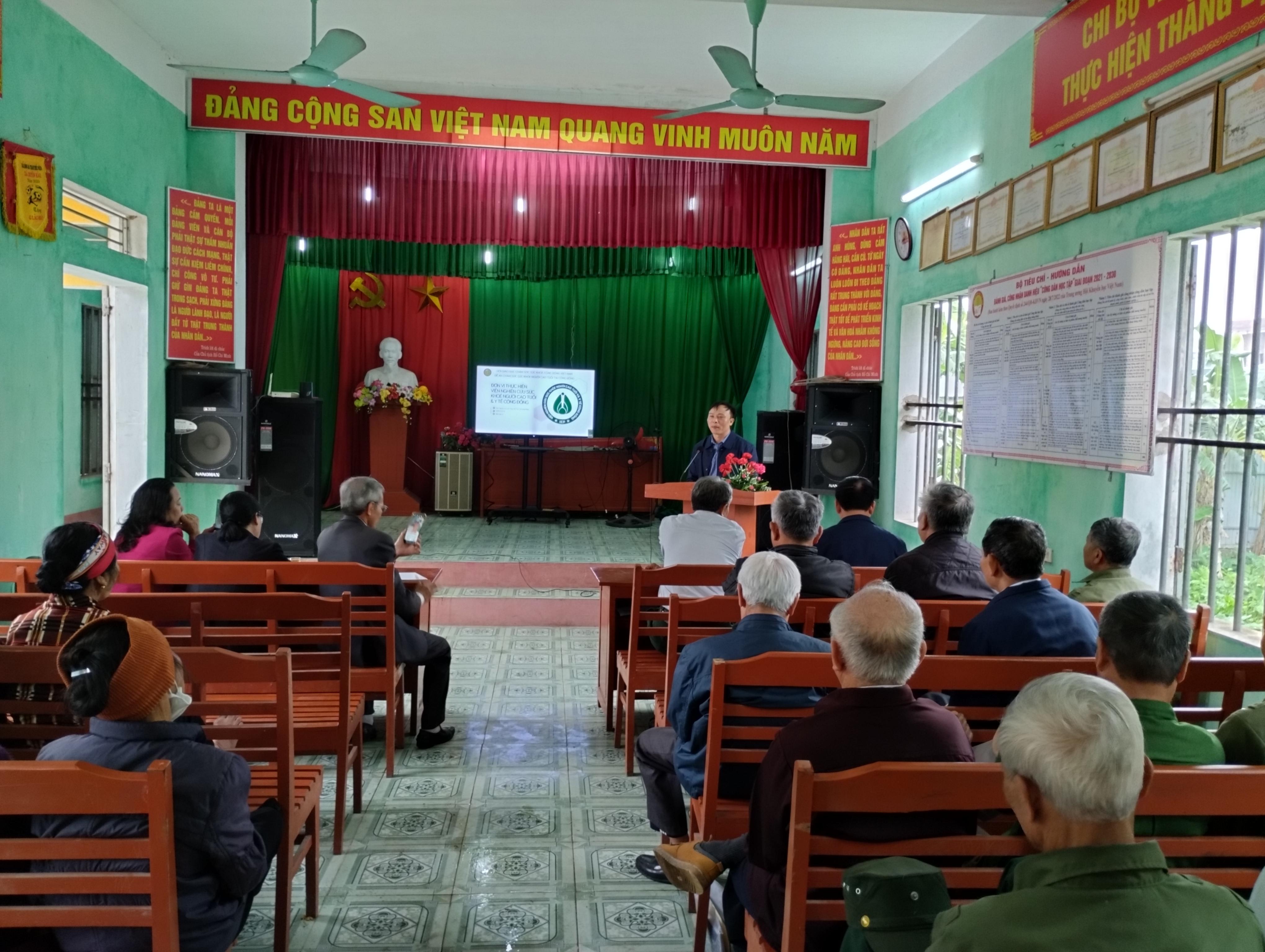 VIỆN IEP TRIỂN KHAI TẬP HUẤN MÔ HÌNH CÂU LẠC BỘ CHĂM SÓC SỨC KHOẺ NGƯỜI CAO TUỔI CHO TỈNH THÁI BÌNH